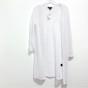 🆕 White Fishnet Mesh Crochet Sheer Swim Cover Up